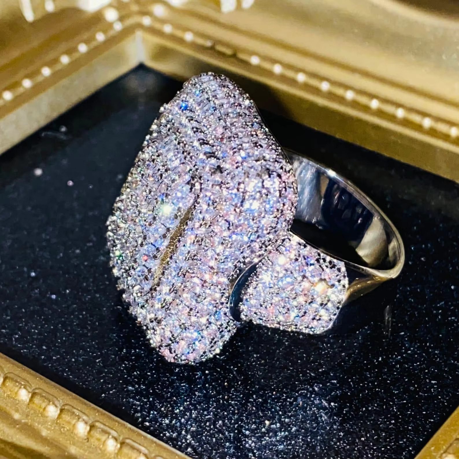 Luxury Style High End Jewelry Buss Down 925 Silver VVS Moissanite Diamond Mans Ring for Sale