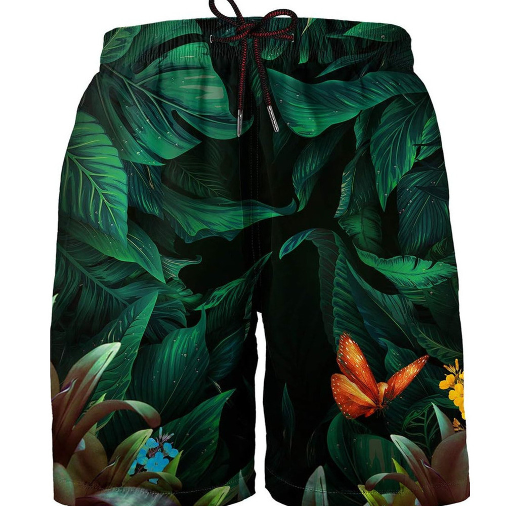 3D Printed Shorts for Men Cool Casual Swim Trunks Colorful Beach Board Shorts with Pockets printing