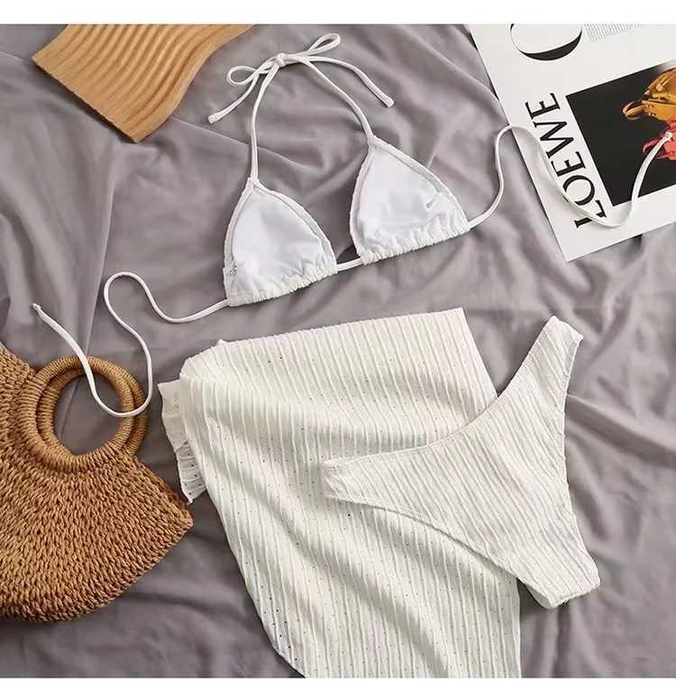 Womens Sexy Bikini Split Three-piece Set Fairy Seaside VacationXJ250315