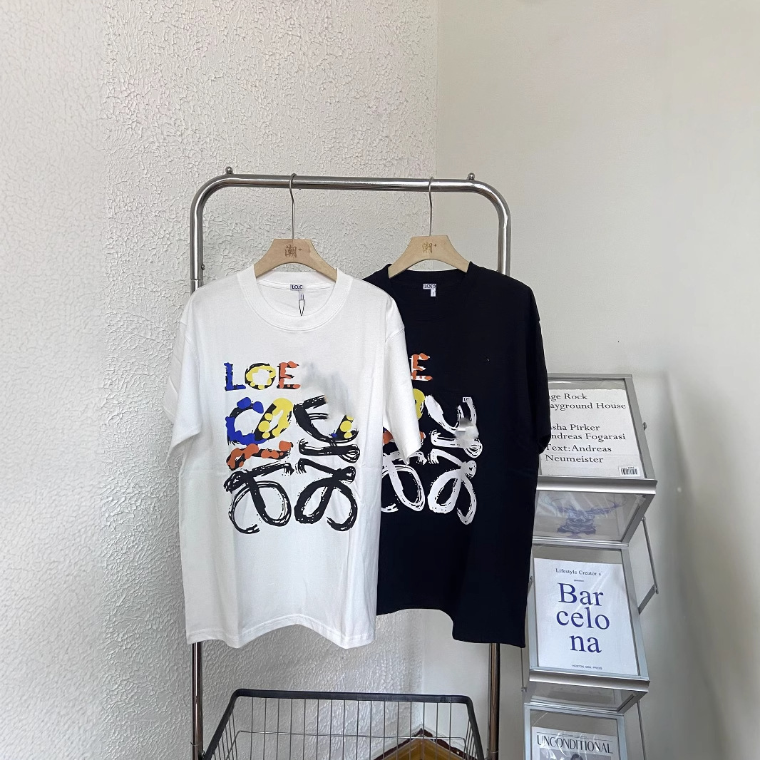 2025 New Luojia Correct Version Good Quality Cotton 260G Round Neck Short T-Shirt Men's Summer Trend Brand Half Sleeve Loose