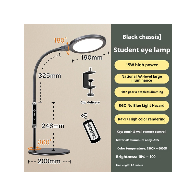 AA grade LED eye protection desk lamp students study reading clip on plug-in original factory direct supply