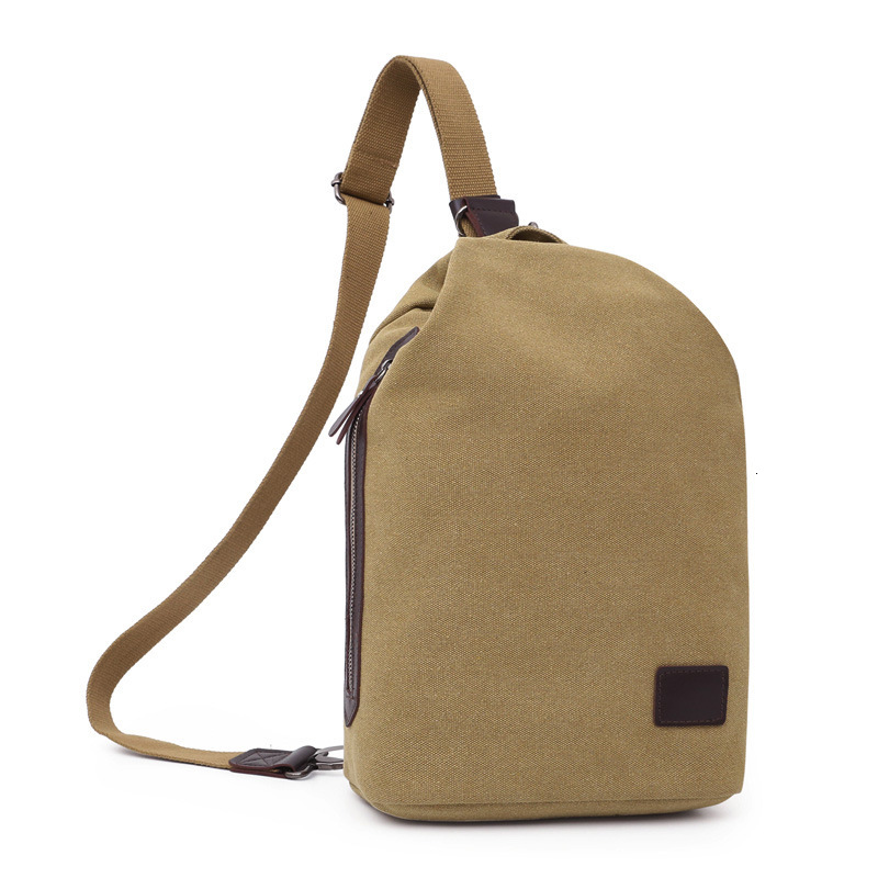 Fashionable backpack crossbody men's sports chest, large capacity casual canvas backpack, trendy multifunctional travel shoulder designer