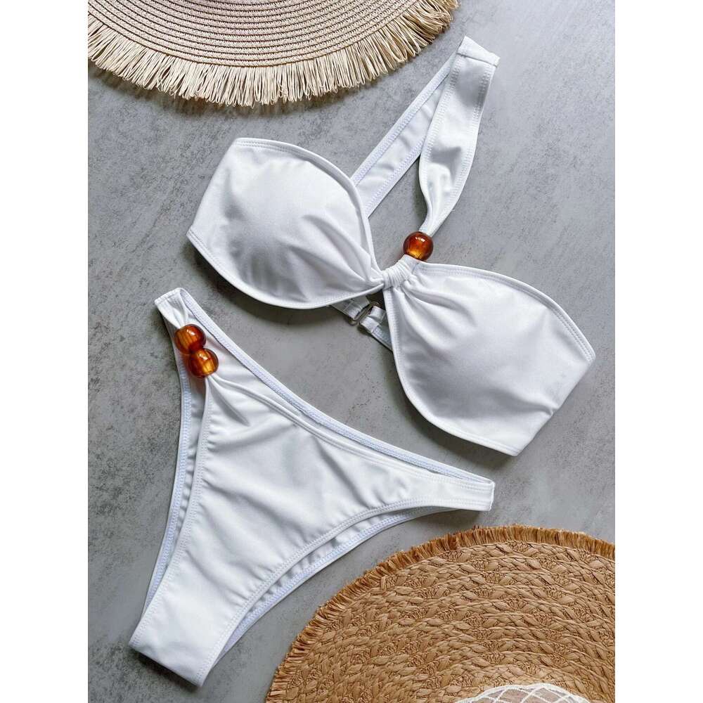 2025 sexy bikini solid swimsuit women's swimsuit push up women's beach swimsuit Brazilian swimsuit bikini pool set bather