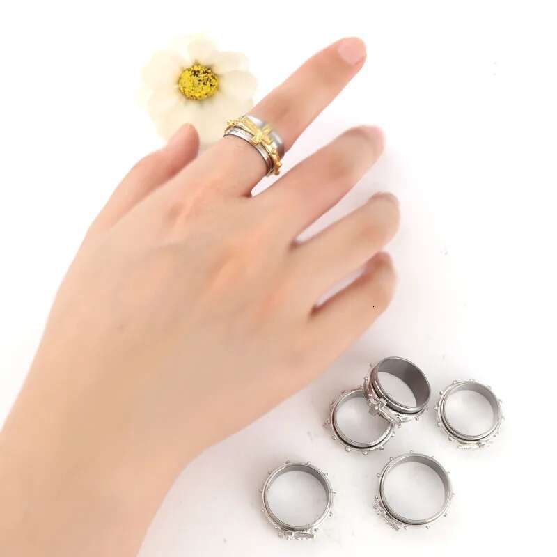 Stainless Steel Religious Catholic Crucifixion Relief Exquisite Religion Men's Wedding Ring Holy Belief Jewelry