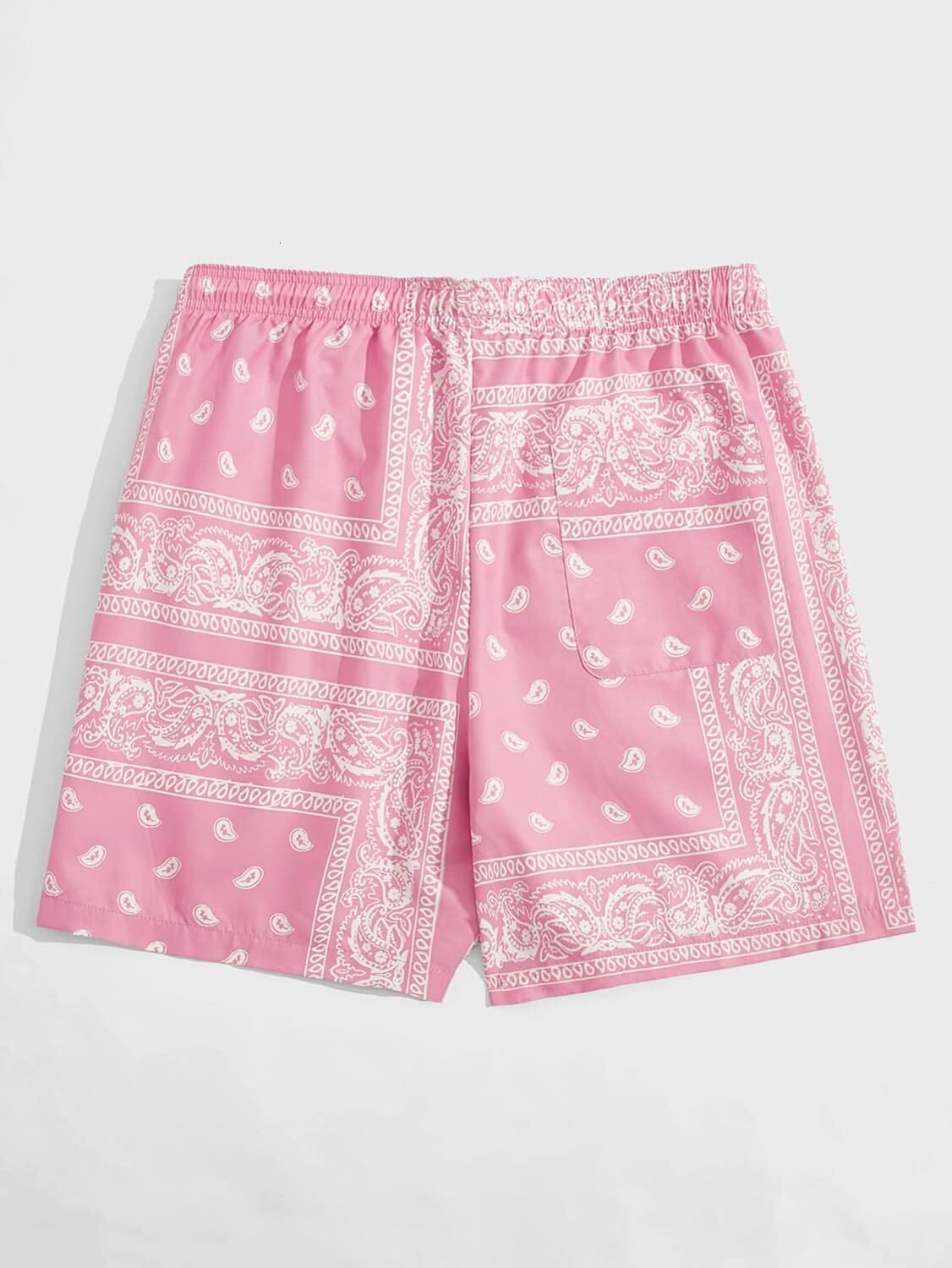 Men's Boho Tribal Print Drawstring Waist Summer Shorts with Pocket