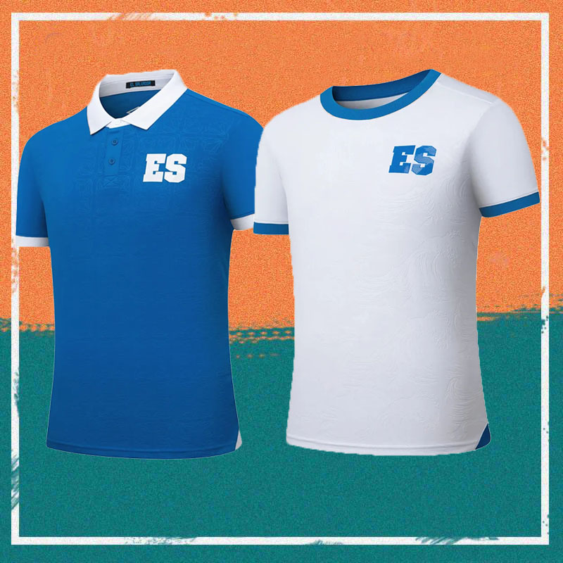 2025 El Salvador Soccer Jerseys 25/26 Home Blue Away White National TeamSoccer Shirt Short Sleeve Customized Football Uniform