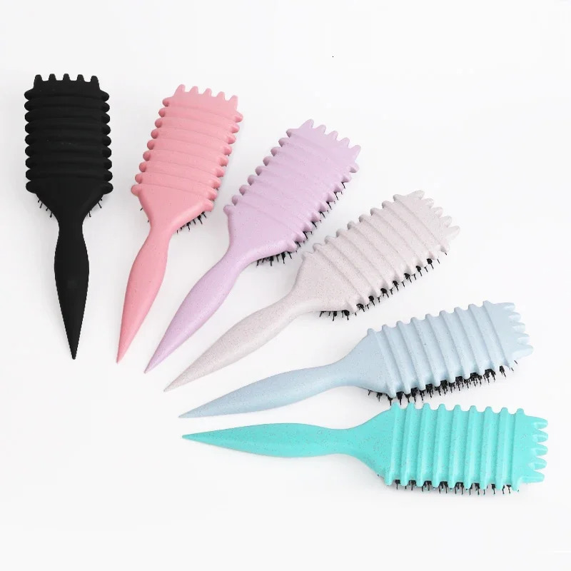 Salon Styling Curly Hair Styling Brush Curl Hair Brush for Combing and Shaping Mens and Womens Curls Reduce Pulling Tools 250311