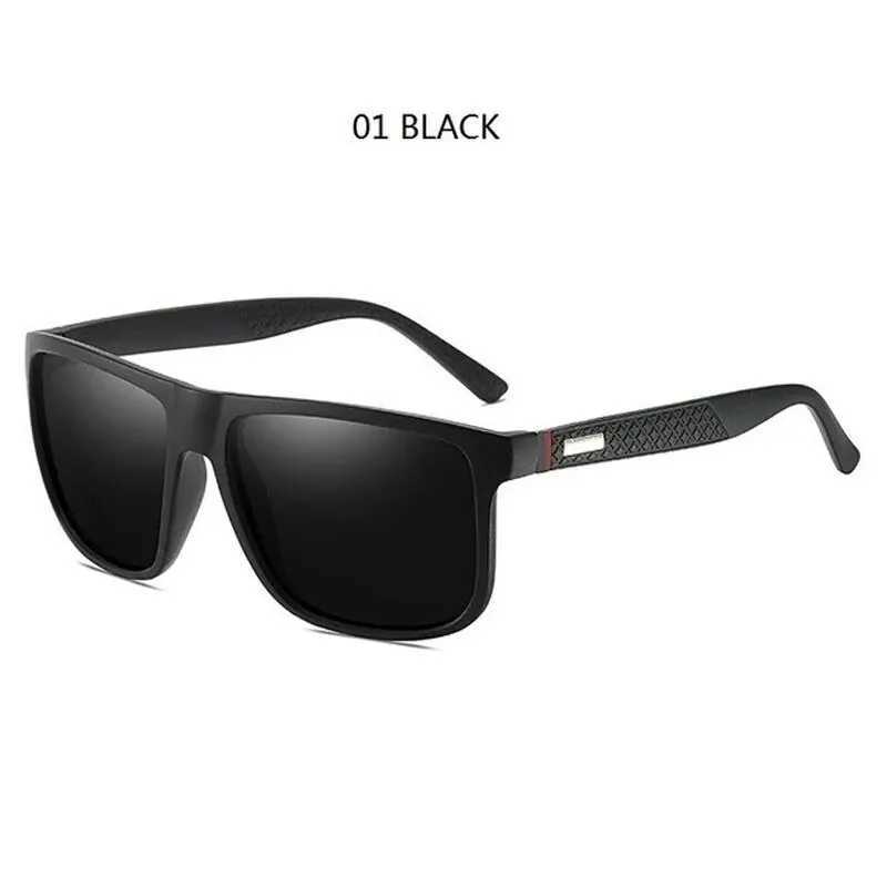 Fashionable retro square polarized sunglasses for men and women luxury brand designers for men sunglasses for driving fishing UV400 glasses for men W2