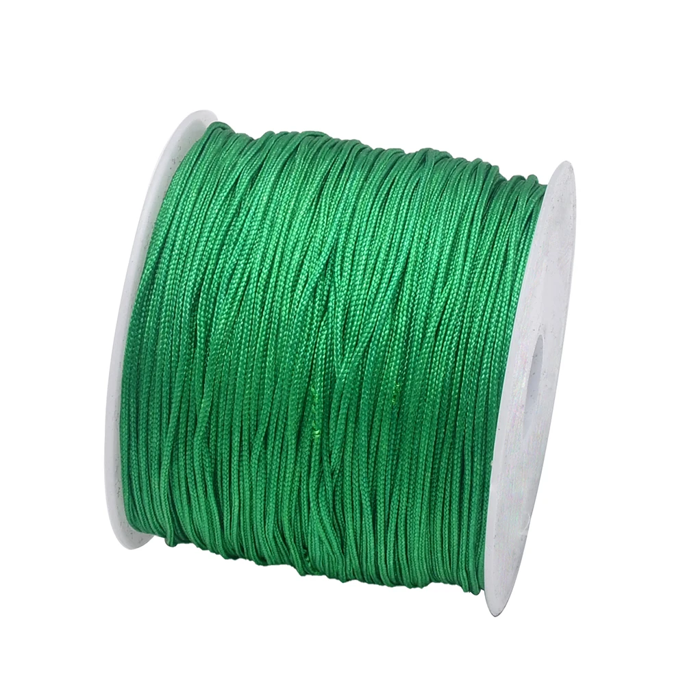 Strong 0.8mm Thick Nylon Rope Suitable for Various Arts & Crafts Including Custom Bracelet Weaving (Available in a Roll of 50 Yards)
