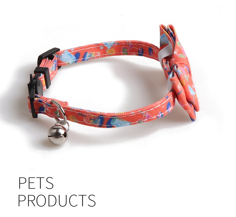 Summer Style Series Cat Collar with Bell Breakaway Bowtie for Male Female Cats, Soft Interesting Prints Pattern Spring Summer Safety Cat Collar for Bo