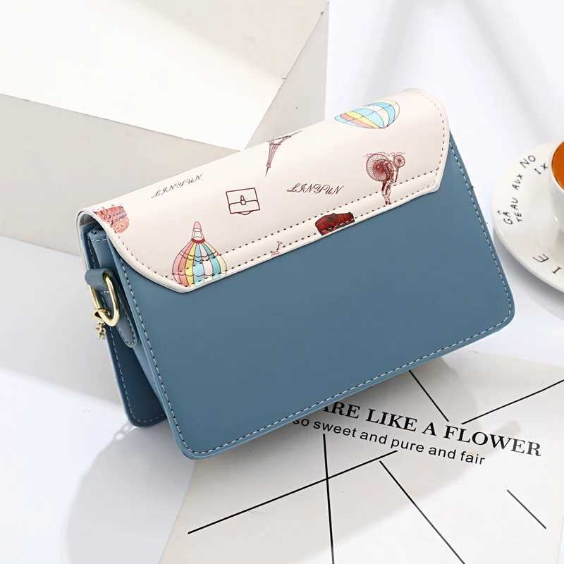 Fashion cross body bag with bandwidth straps square flap design bag with polyester lining casual shoulder bag Y250315