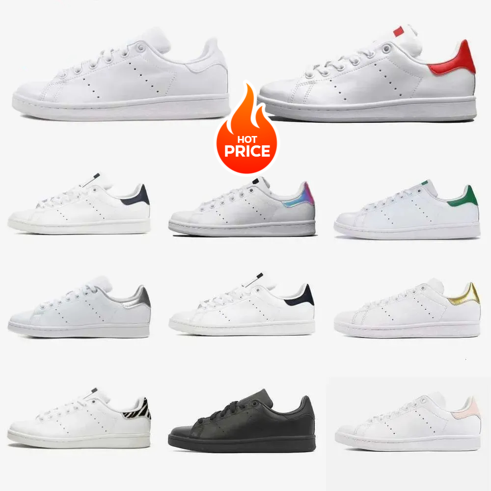 2025 Classic Stan Smith Superstars Running Shoes Men Women Trainers Triple Black White Red Silver Green Pink Navy Blue Sports Designer Shoe Jogging Sneakers