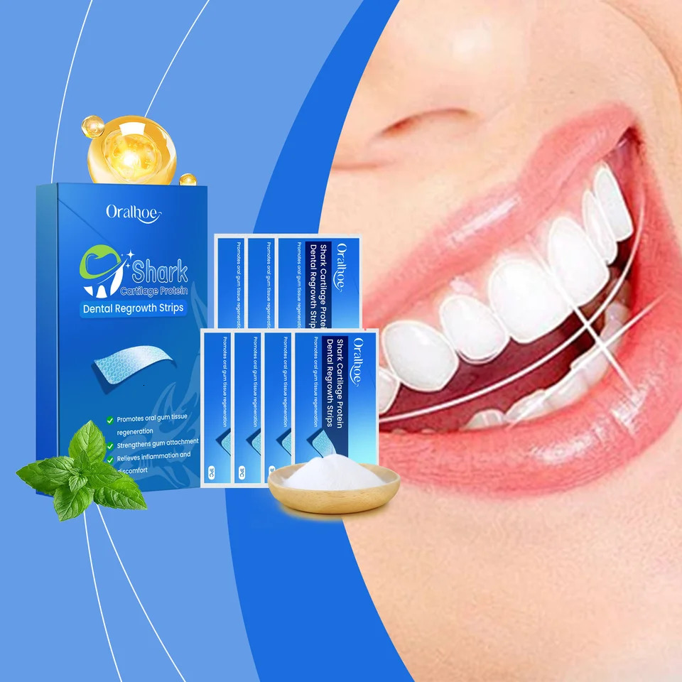 Oralhoe Mint Teeth Cleaning Strips Promote Oral Gum Health Freshing Breath Soothing Relief Discomfort Tooth Sticker 250314