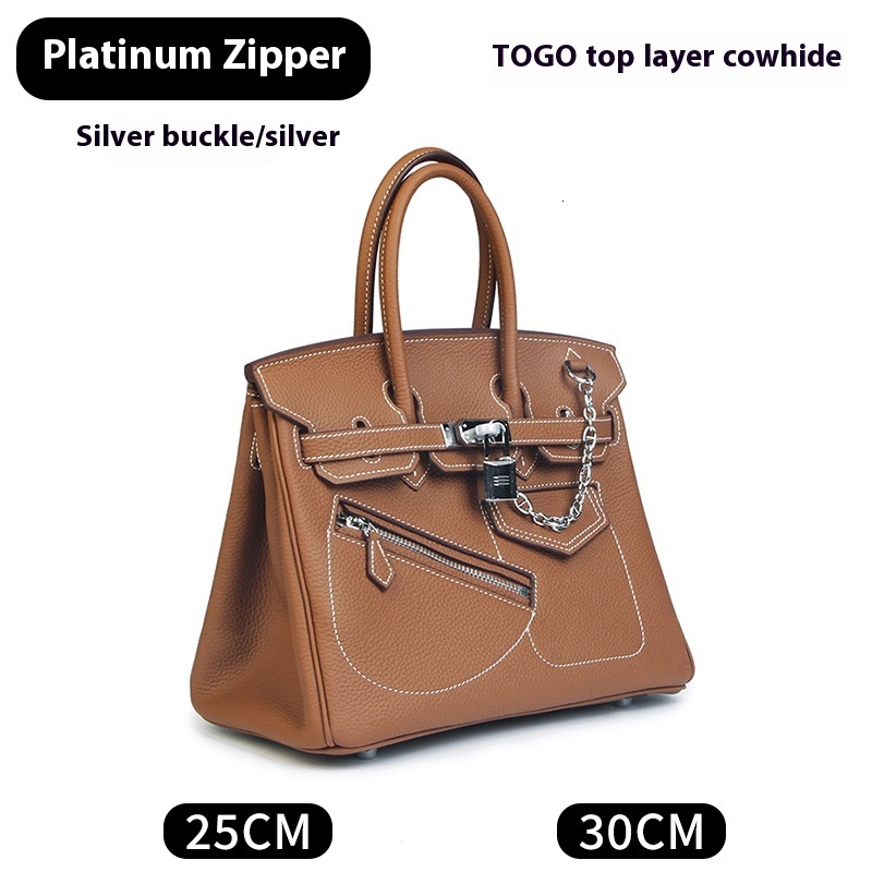 Guangzhou Baiyun Top Layer Cowhide Genuine Women's Leather Bag, Versatile Handbag, Crossbody Bag For Women