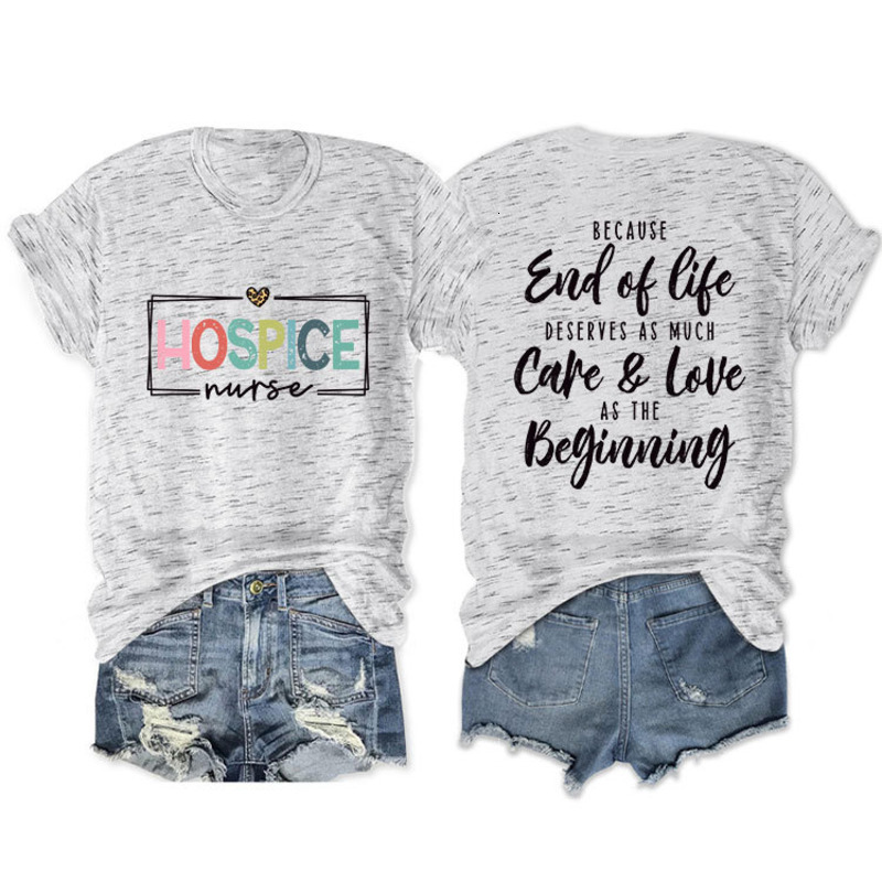 Double Sided Printed Casual Short Sleeves Because The End Of Life Desires Round Neck T-Shirt