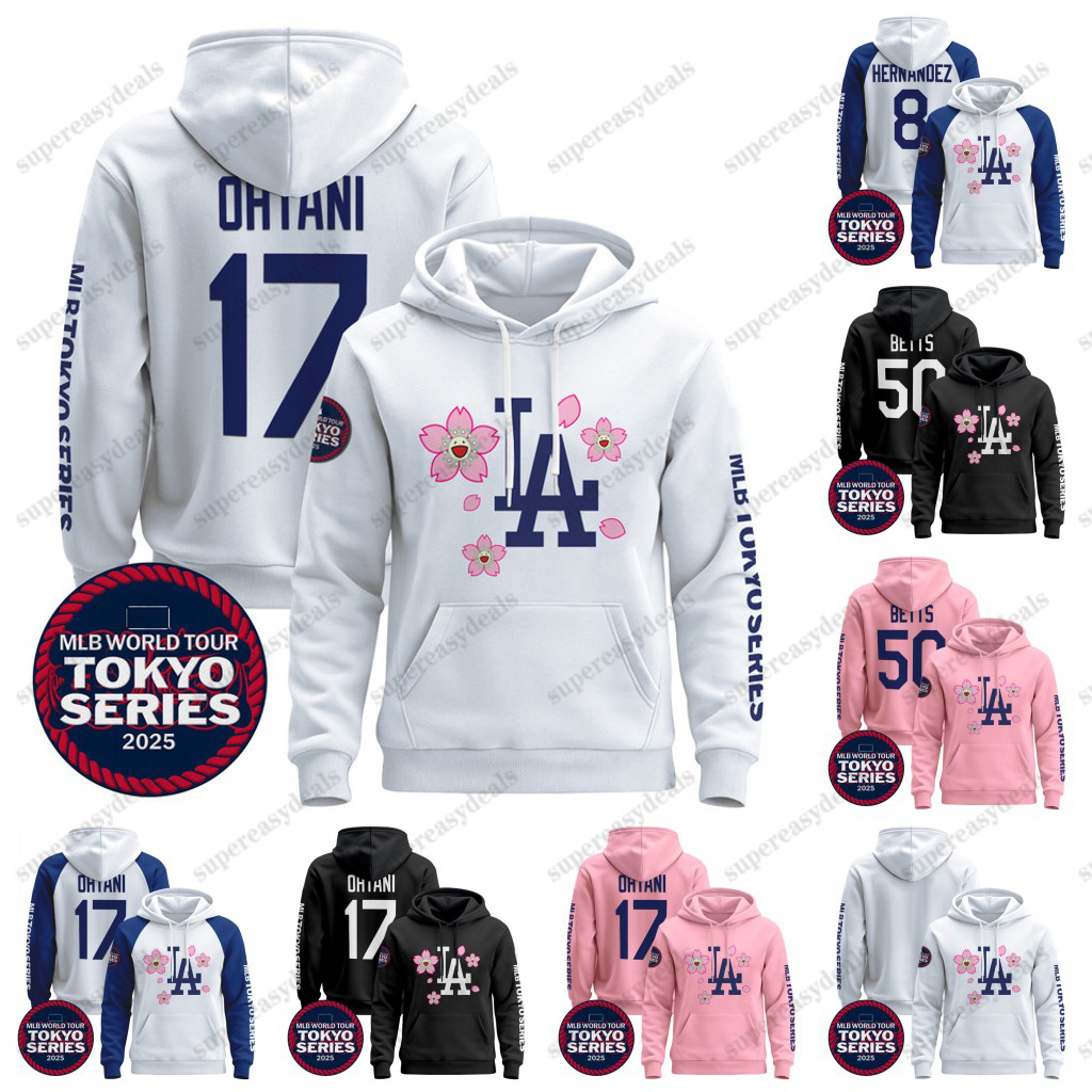17 Shohei Ohtani Freeman Betts 11 Sasaki 2025 Tokyo series Hoodie Takashi Murakami Dodgers Jersey Mookie Yoshinobu Yamamoto Taylor Julio Urias Muncy Kiermaier