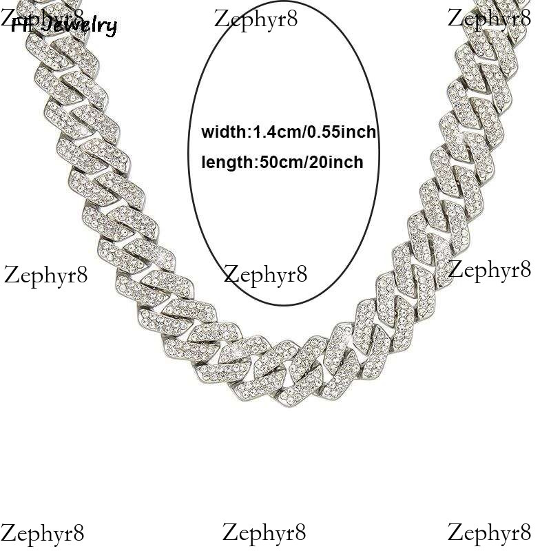 2025 New model 18/20/24inch k Chain Hip Hop Men iced out p chain 2 Row Rhie Paved Miami Rhombus Cuban men Necklace