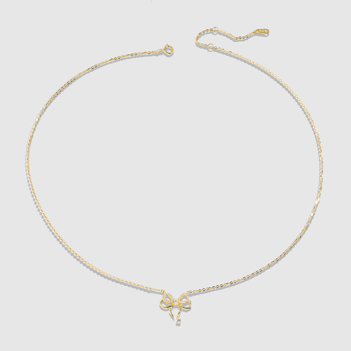 S928 Necklace Female Japanese And Korean Style Fashion Temperament Smart Bow Minority Butterfly Dream Collarbone Chain Valentine's Day Gift