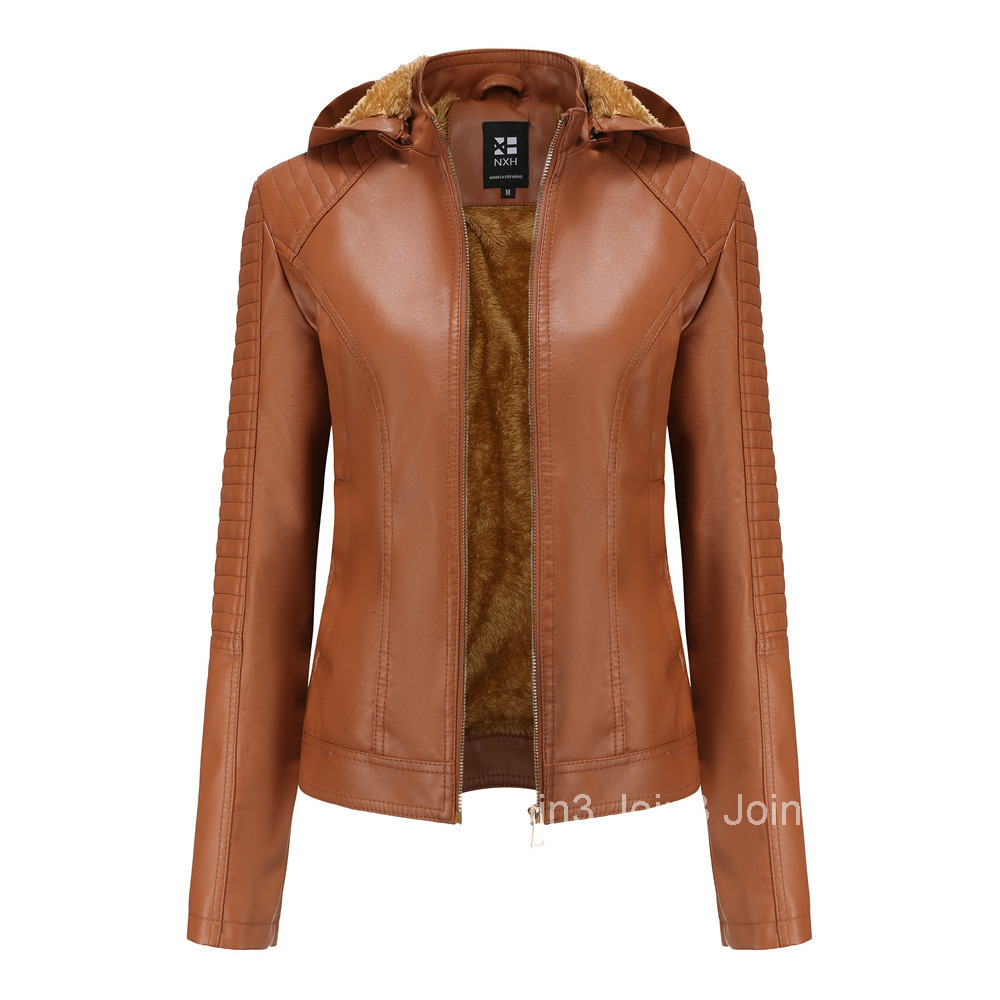 Fashion New Large Plush Womens Fur Coat Womens Hooded Autumn and Winter Jacket Warm Casual Womens Jacket