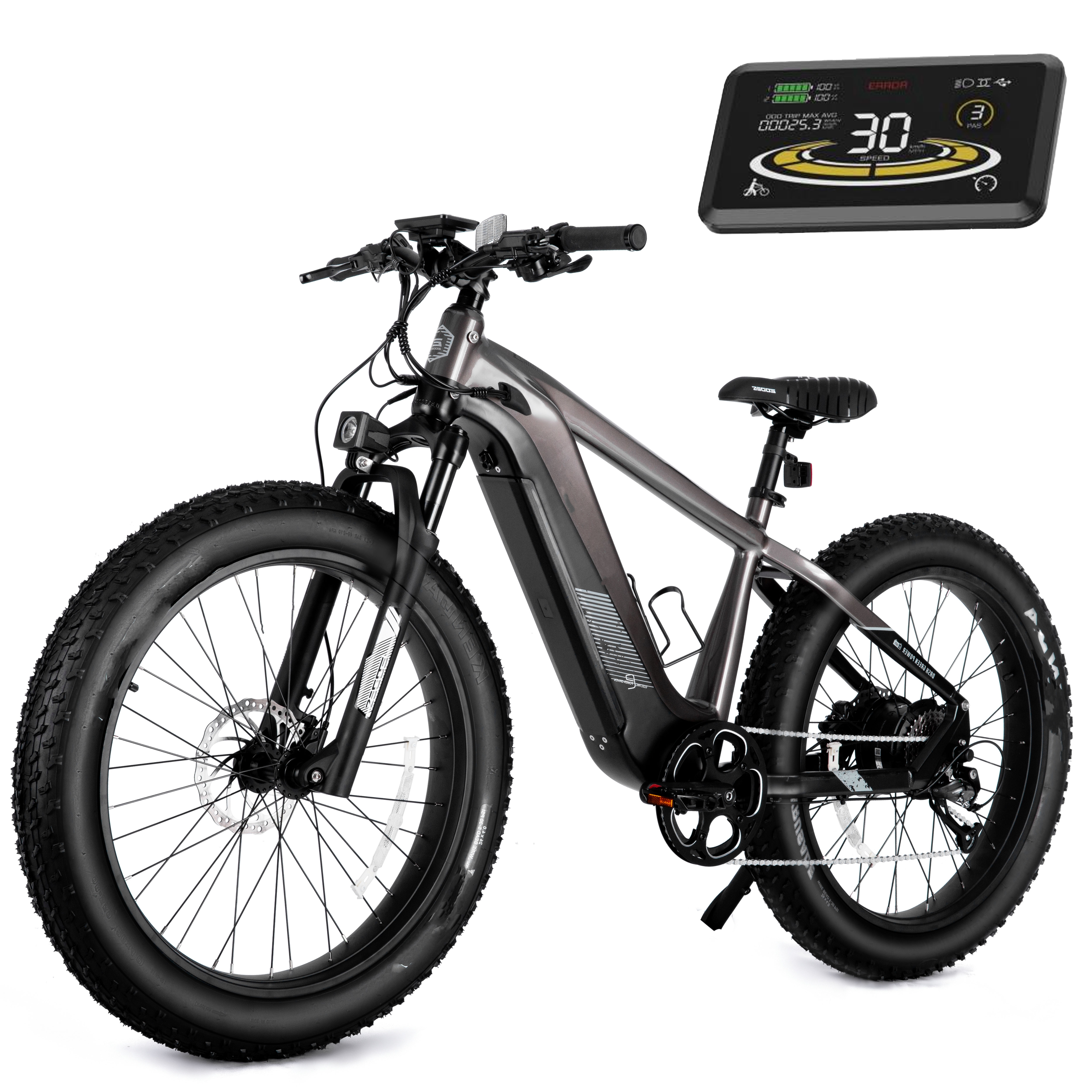 High End Electric Bike E-Bike 52V 750W Bafang Hub Motor 17Ah 30mph Electric Mountain Bike 6061 Aluminum Alloy Frame Fatbike 26 inch fat tire Hybr