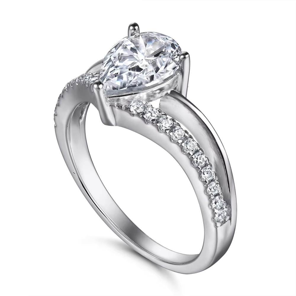 Wholesale Factory Price Moissanite Jewelry 925 Silver Iced Diamond Mens Ring Hip Hop Moissanite Ring