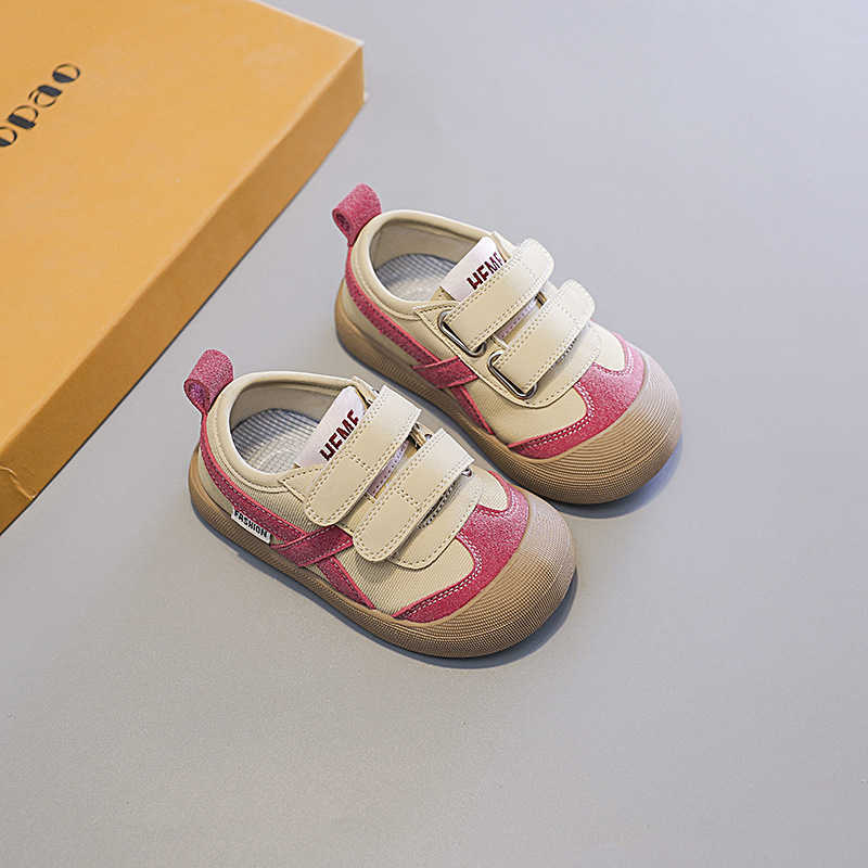Athletic Outdoor Baby shoes spring and autumn soft soled walking shoes boys color blocked board shoes baby girls and childrens toe caps anti kick sing