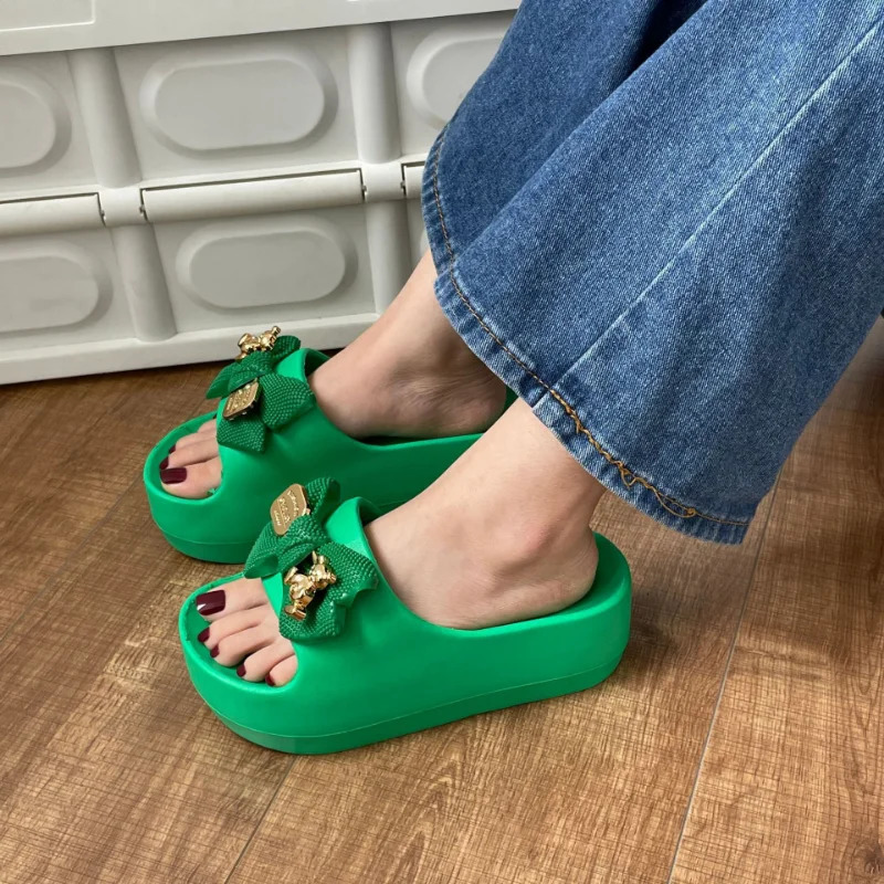 Women Chunky Platform Sandals Casual Anti-slip Slides Summer Wedge Slippers Woman Fashion EVA Outdoor Beach Slippers Flip Flops 250314