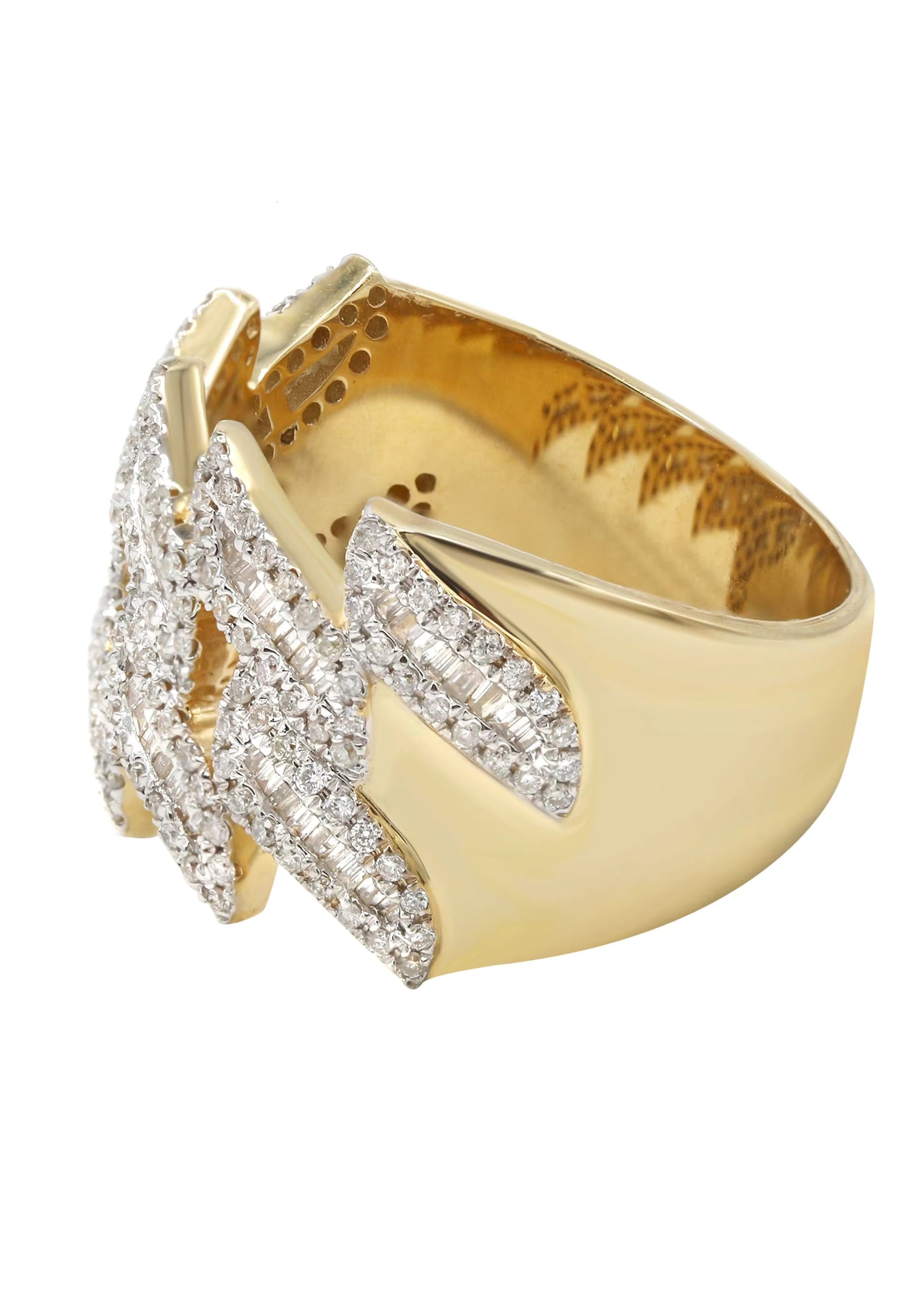 Unisex Fine Sterling Silver Wedding Rings Hip-Hop Style Best Prices Fully Iced VVS Moissanite Diamond Star Cross Gold Jewelry