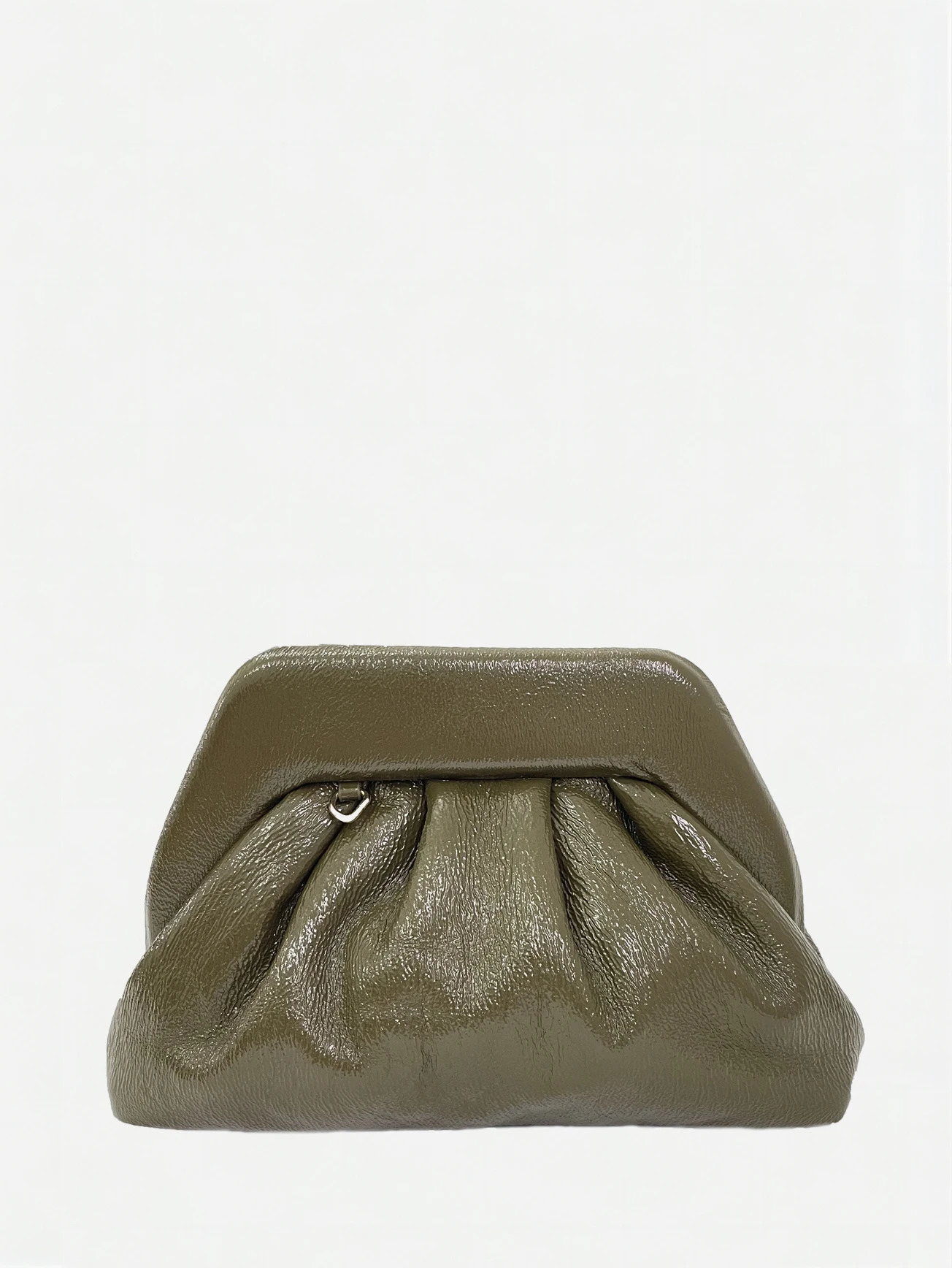 Womens high-end PU solid color handbag lined with a random color lightweight dinner bag suitable for dinners weddings and p 250311