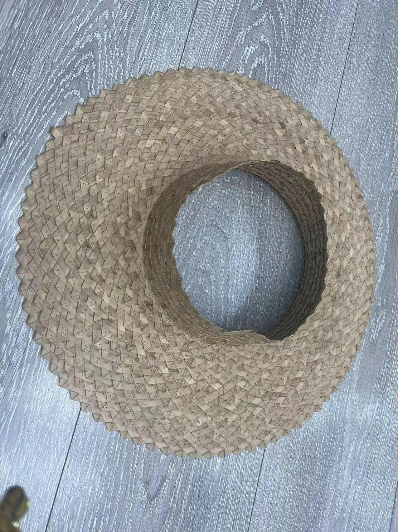 Fashion Summer UV Protection Sunscreen Large Empty Top Straw Hat Wide Brim Beach Hat Floppy Breathable Pography Sun Hat 250313