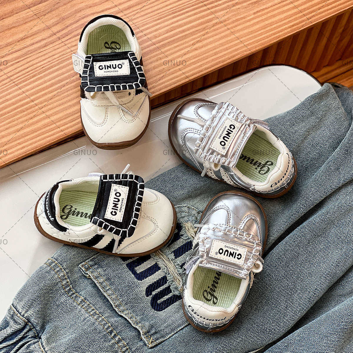 Athletic Outdoor 17-30 Baby board shoes boys white shoes spring and autumn new styles girls moral training shoes baby walking shoesY250314ULHH