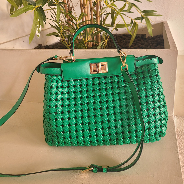 Hollow Niche Design, Fashionable Handbag, Hand Woven Kelly Bag, Crossbody Bag