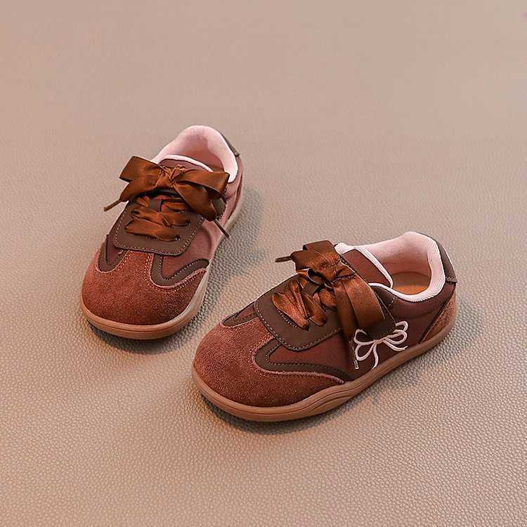 Athletic Outdoor Girls moral training shoes Spring and Autumn 2025 new childrens shoes Autumn sports shoes Board shoes Womens treasure kindergarten cY