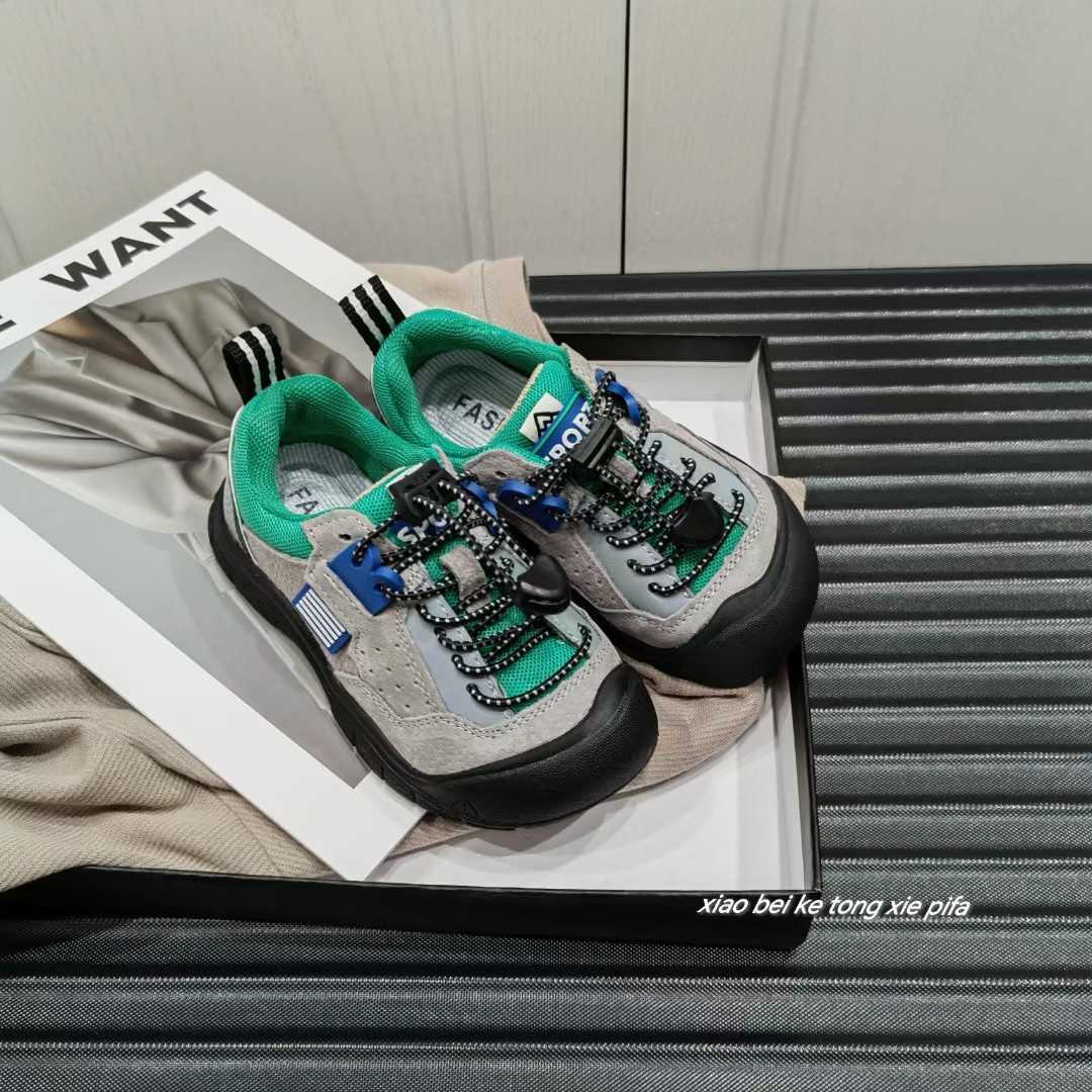 Athletic Outdoor Childrens shoes personalized boys casual outdoor anti kick leather hiking shoes 2025 autumn new girls running sports shoesY250314OPUW