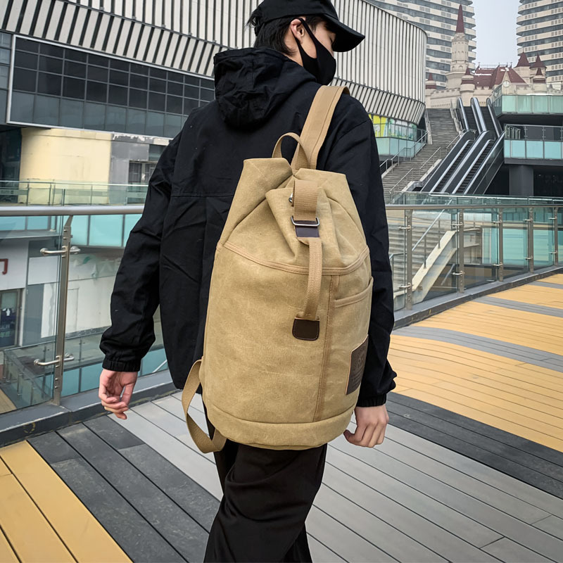 Fashionable designer bag, large capacity men's and women's outdoor travel sports water tank backpack, trendy canvas backpack