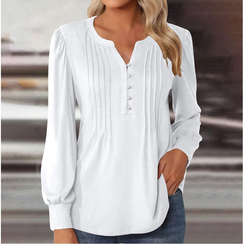 2024 New Pleated Elegant Loose Fit Women's Top T-Shirt