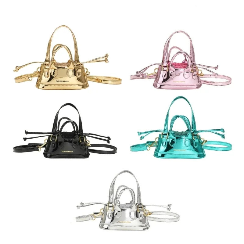 Women Mini Crossbody Bag Handbag Purse with Adjustable Strap and Top Handles Mini Patent Leather Shoulder Bag Clutch Bag 250314