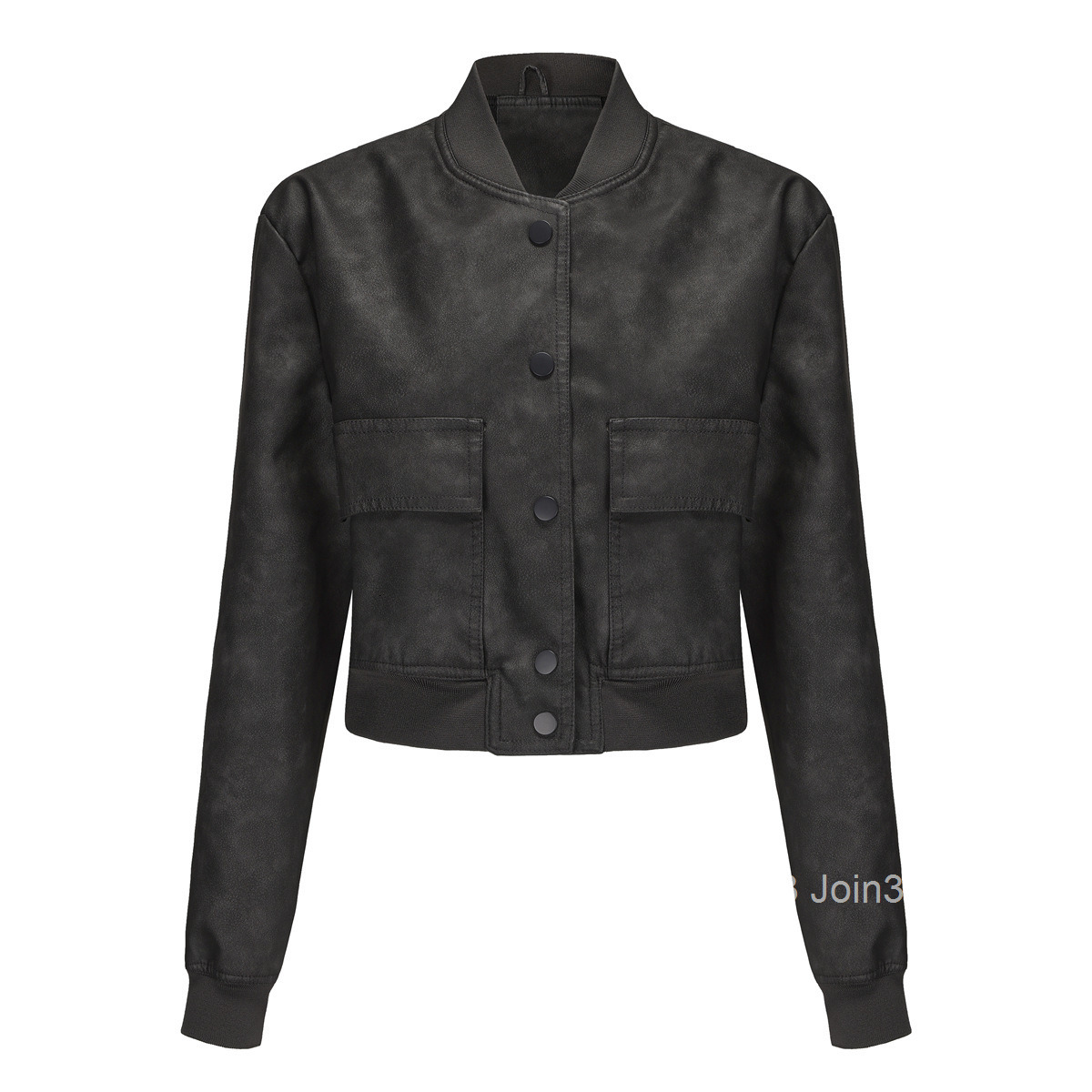 Fashion Loose Cardigan Jacket Casual Jacket Fashionable Ribbed Shrink Leather Jacket Womens Clothing Oversize