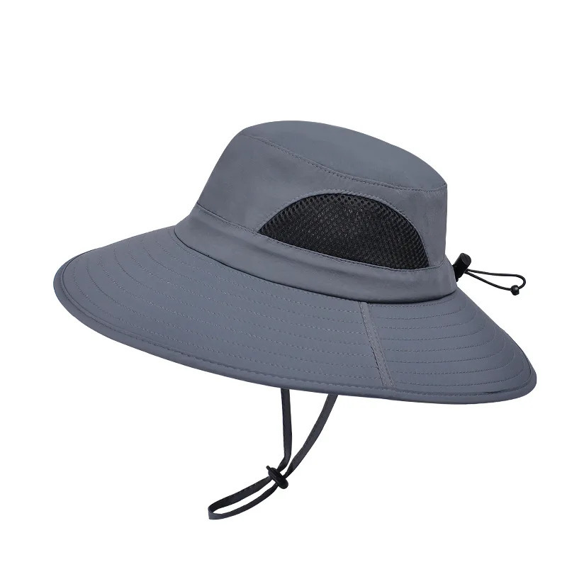 Summer UV protection bucket hat suitable for men and women quick drying hiking fishing hat mens outdoor breathable wide brown sun beach hat 250314