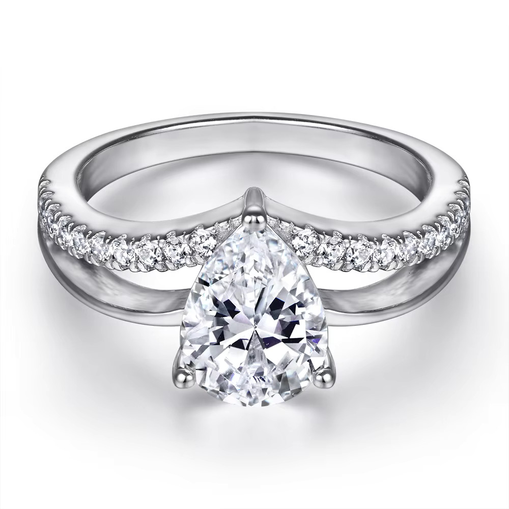 Wholesale Factory Price Moissanite Jewelry 925 Silver Iced Diamond Mens Ring Hip Hop Moissanite Ring