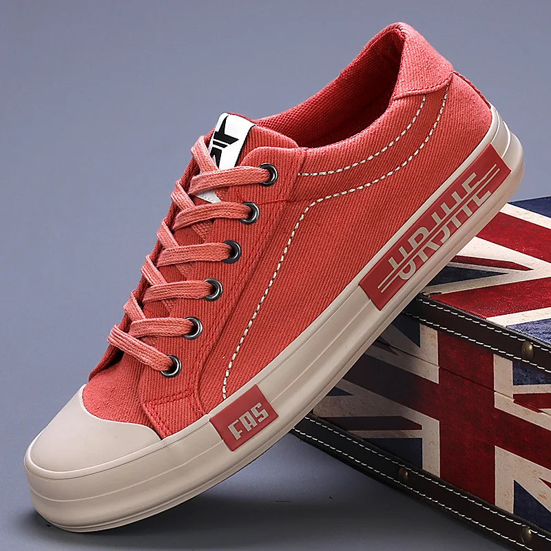 2024 Men Canvas Shoes Breathable Outdoor Mens Casual Shoes Comfortable Spring Autumn Cloth Flat Shoes Black Walking Sneakers250325