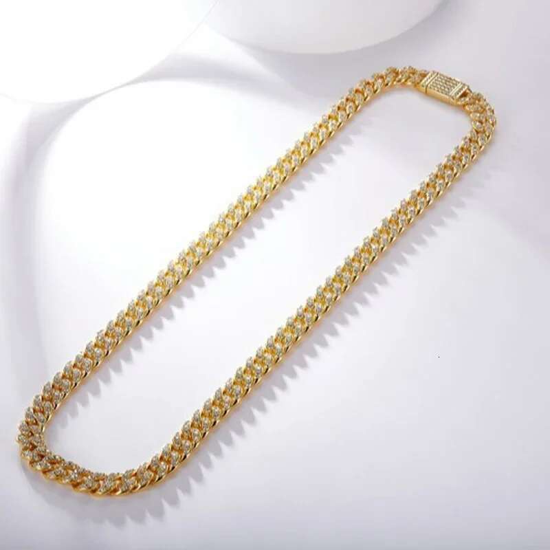 EWYA 100% Real Full Moissanite Cuban Neck Chain Necklace for Men Women 8mm S Sterg Sier Hip Hop Dia Tennis Necklaces