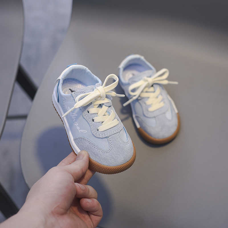 Athletic Outdoor Anti slip soft sole Velcro casual boys sports shoes fashionable board shoes breathable genuine leather training shoesY250314T30H
