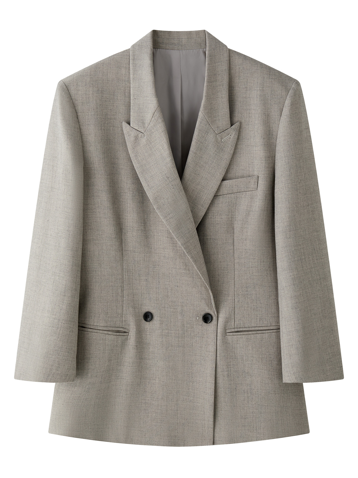 M313High-Intelligence Women's Slim Fit Suit - Wide Shoulder Gun Lapel Loose Jacket