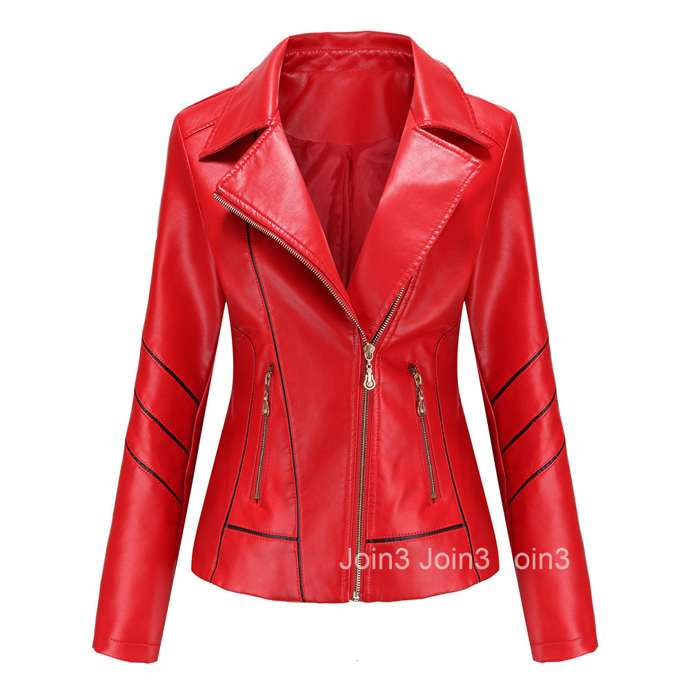 Fashion Leather Jacket Womens Thin Pu Short Coat Spring and Autumn Jacket Motorcycle Suit Womens New Style