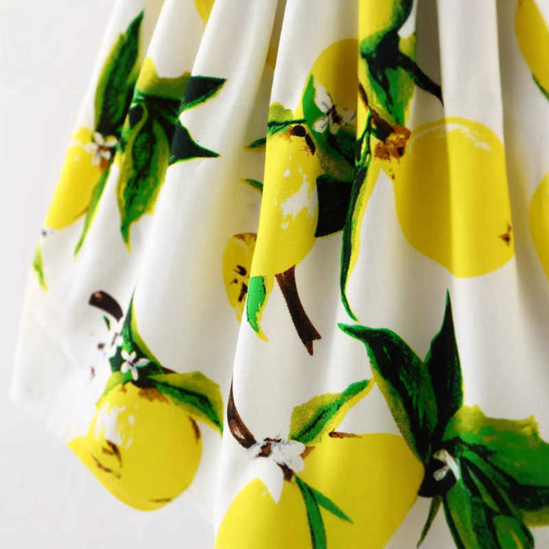Girl's Dresses Girls' princess dress, camisole children's dress, lemon Korean version dress