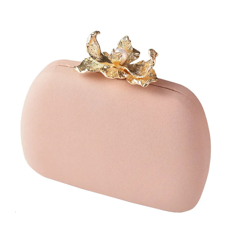 dinner bag with metal flower border club bag party gift bag trendy wedding womens evening dress shoulder bag 250402