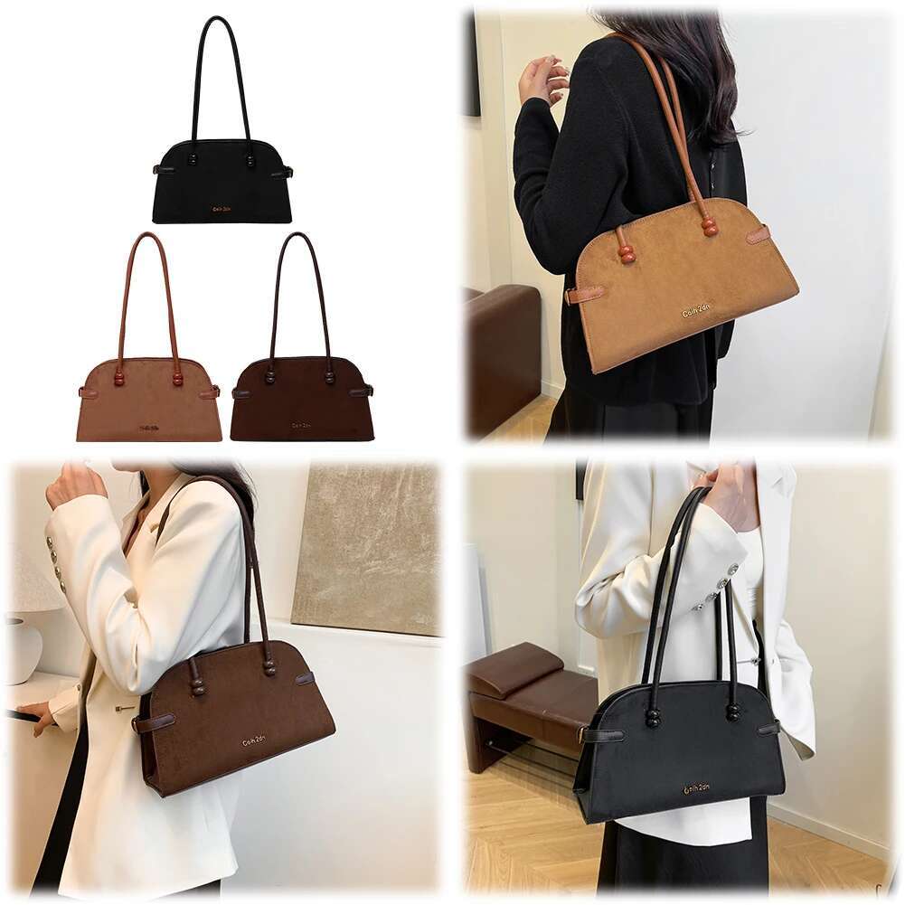 Women Frosted PU Leather Vintage Top Handle Large Capacity Retro Shoulder Ladies Travel Bag