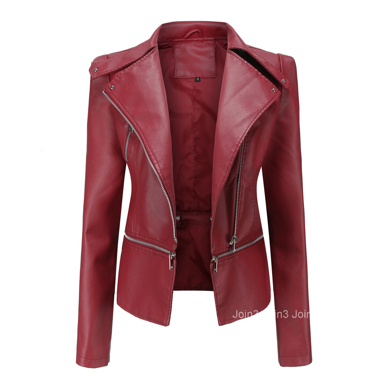 Fashion Womens European Size New Leather Dress Womens Detachable Spring and Autumn Coat Womens Fashion Casual Jacket Join3