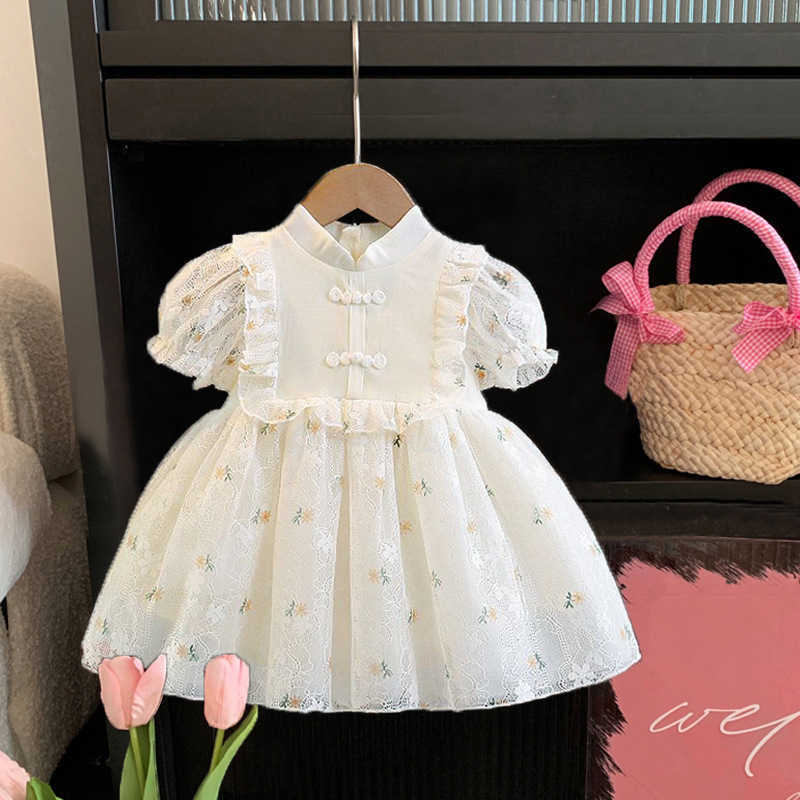 Girl's Dresses Girl Lolita summer foreign style children's princess dress girl baby lace fluffy mesh dress summer dress
